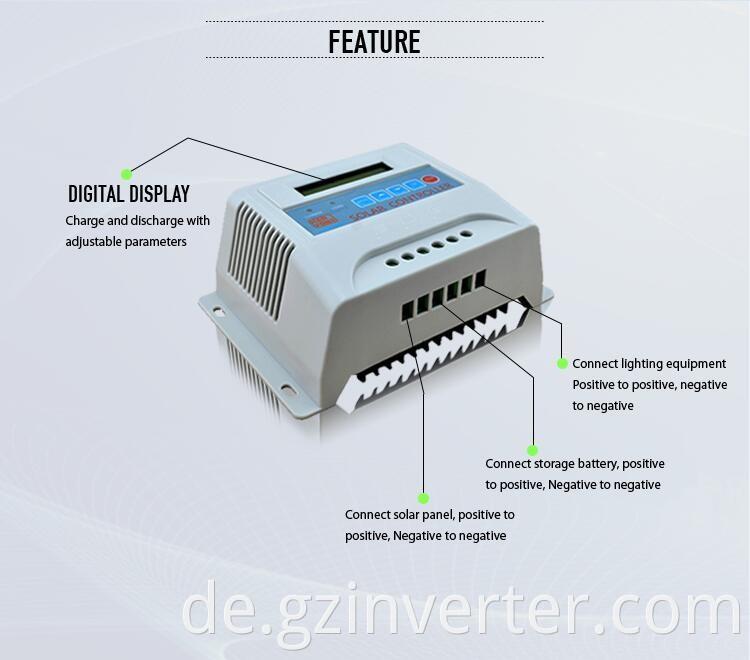 12V 24V Automatischer Switch 20A LCD -Bildschirm PWM Solar Ladelegierer